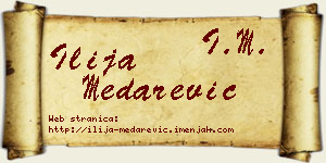 Ilija Medarević vizit kartica
